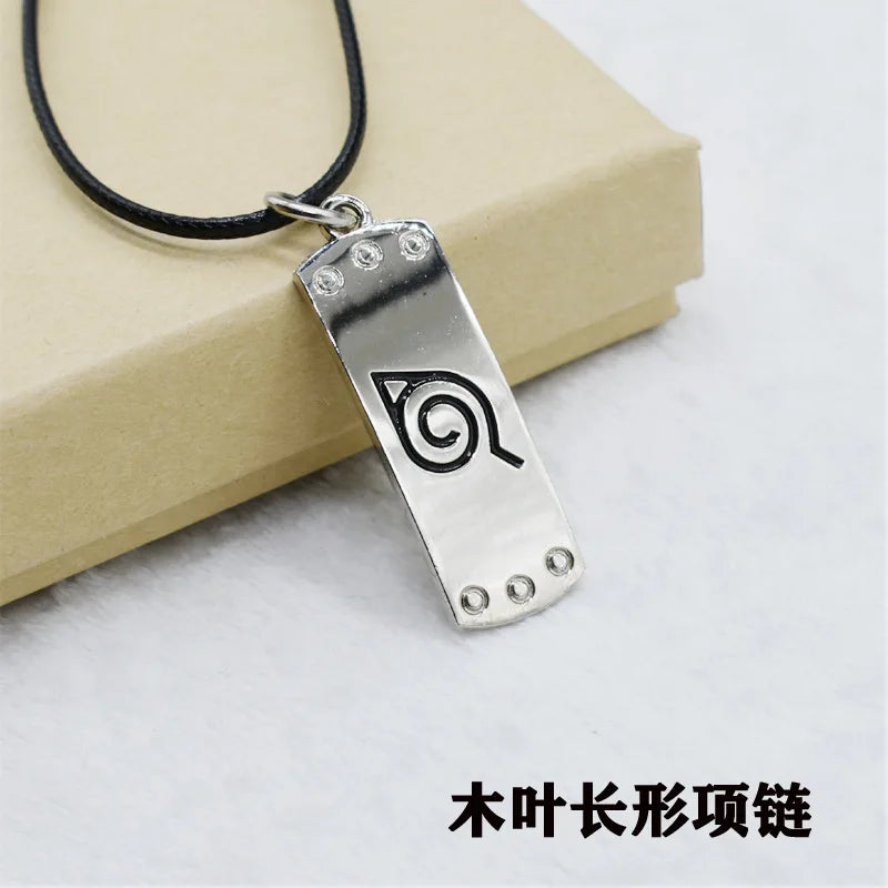 Anime Konoha Necklace & Keychain – Akatsuki Sharingan Jiraiya Pendant for Sasuke, Kakashi Cosplay Jewelry Gift