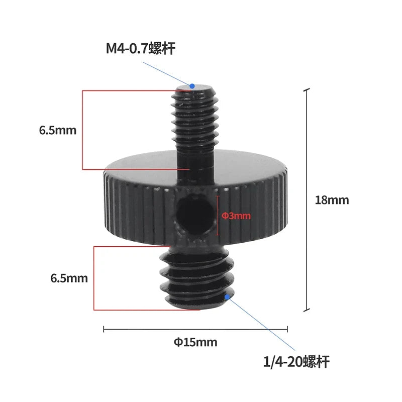Reinforced Camera Screw Adapter - 1/4 to 3/8 Inch Male Female Thread Converter for Tripod Monopod Ball Head Light Bike Mount