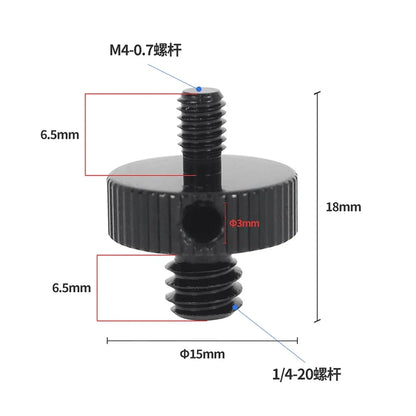 Reinforced Camera Screw Adapter - 1/4 to 3/8 Inch Male Female Thread Converter for Tripod Monopod Ball Head Light Bike Mount
