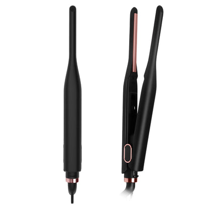 Mini Pencil Flat Iron for Short Hair, Ceramic Hair Straightener, Tiny Straightening Iron, Beard Straightener for Men & Women
