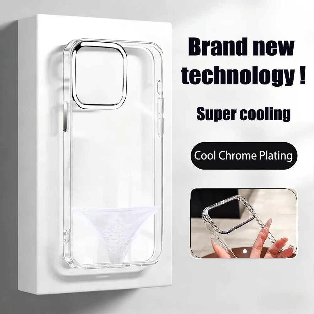 Funny Pattern iPhone Case - Transparent Protective Cover with Chrome Button & Camera Ring