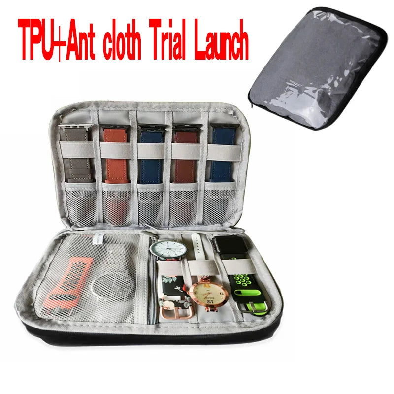 Waterproof Portable Watch Storage Box - Organizer for Men & Women, Smartwatch & Apple Watch Strap Holder