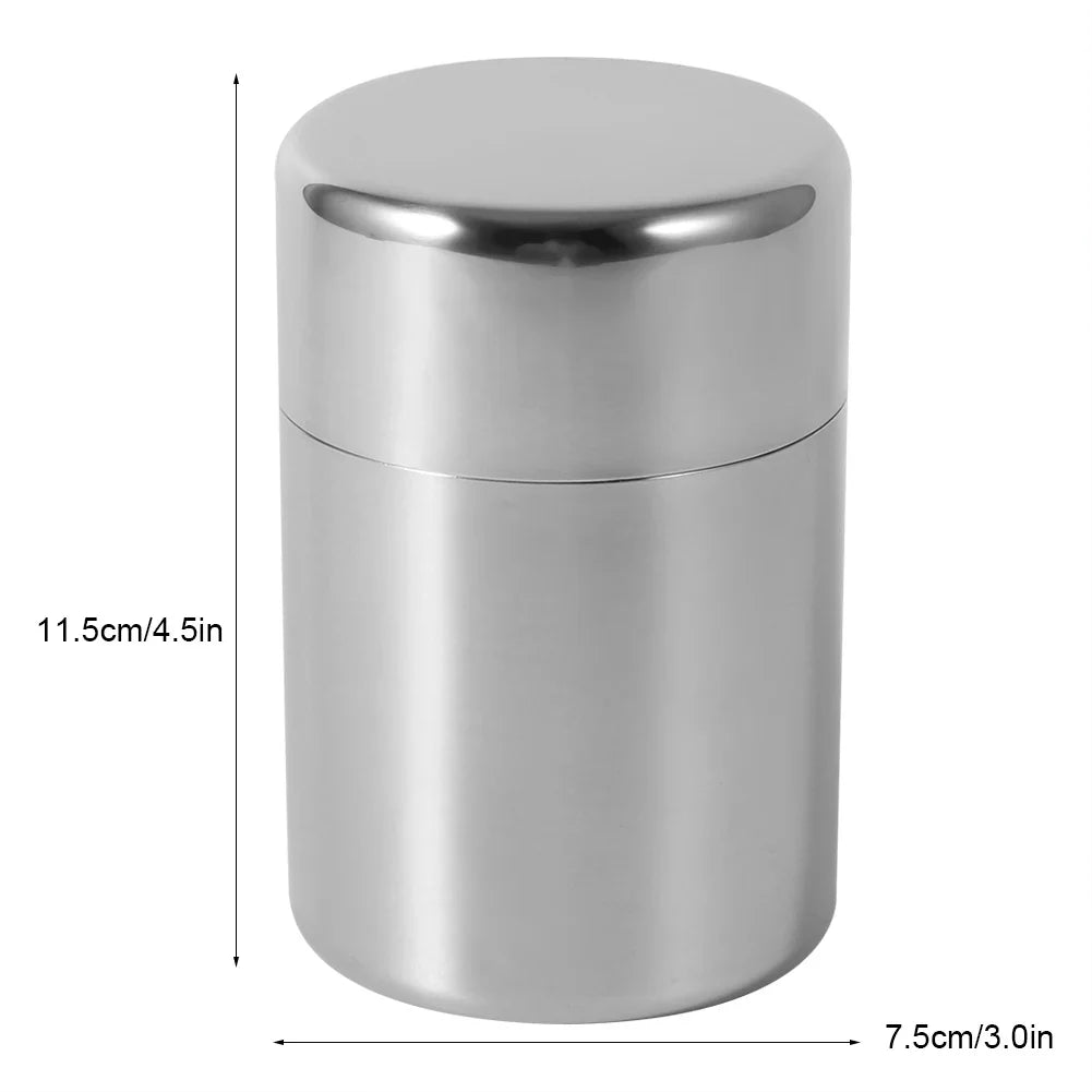 Stainless Steel Tea Leaf Canisters — Kitchen Storage Containers for Tea, Coffee & Sugar