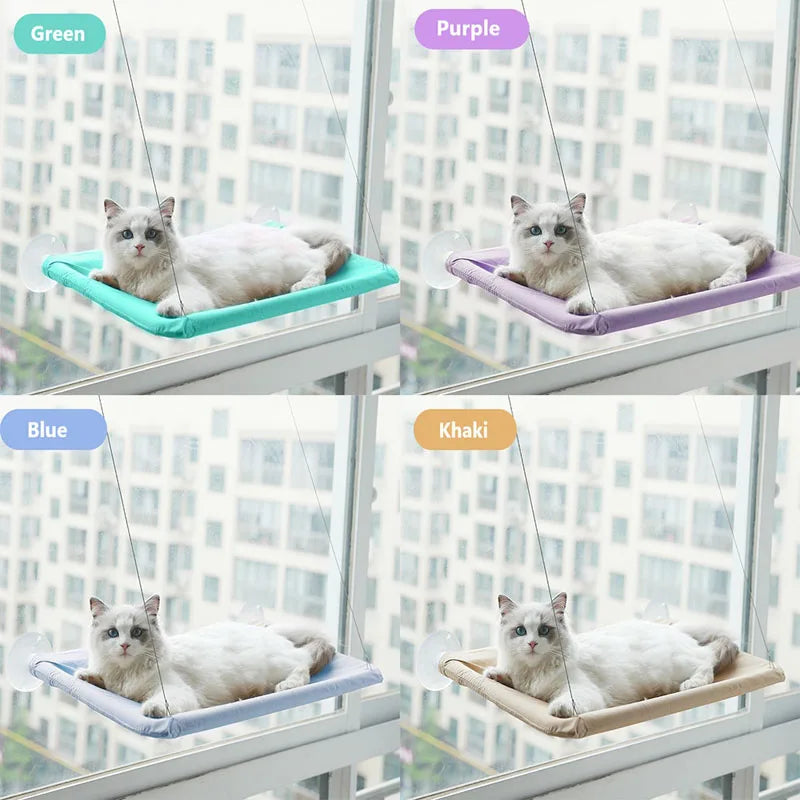 Cat Hammock Bed: Comfortable Hanging Window Seat for Cats - Supports Up to 20kg, Perfect Kitten Climbing Frame