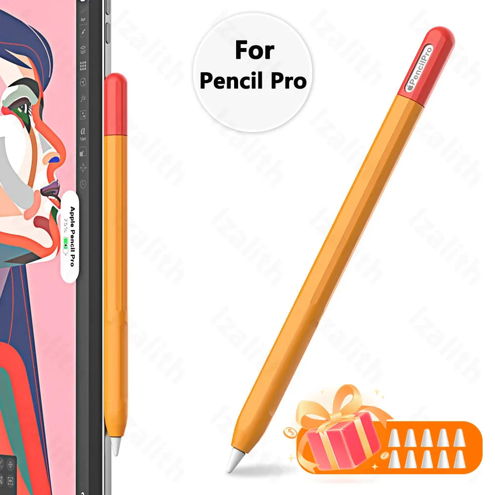 Pencil Case for Apple Pencil Pro | Soft Silicone Ultra-Thin Protective Cover for iPad Pencil