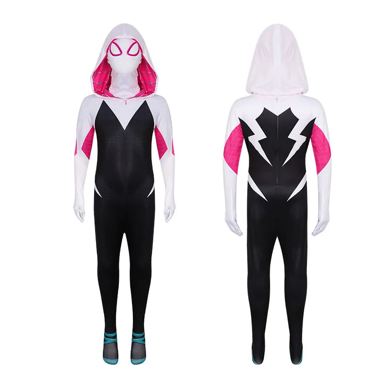 Spiderman Cosplay Jumpsuit for Kids – Miles Morales Superhero Costume, Halloween & Carnival Zentai Bodysuit