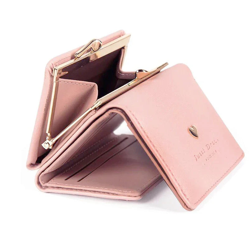 2024 New Women's Purse - Short Korean Mini Folding Metal Wallet with Cute Animal Design for Students