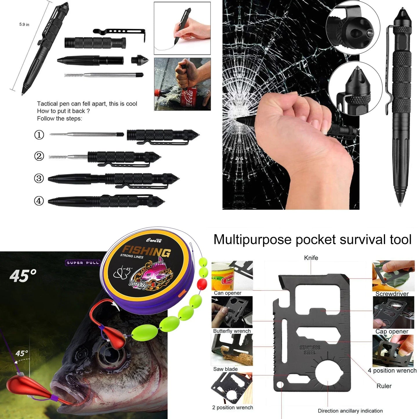 Car Survival First Aid Kit - MOLLE Outdoor Emergency Trauma Pack for Camping Hiking IFAK EDC Safety Essentials