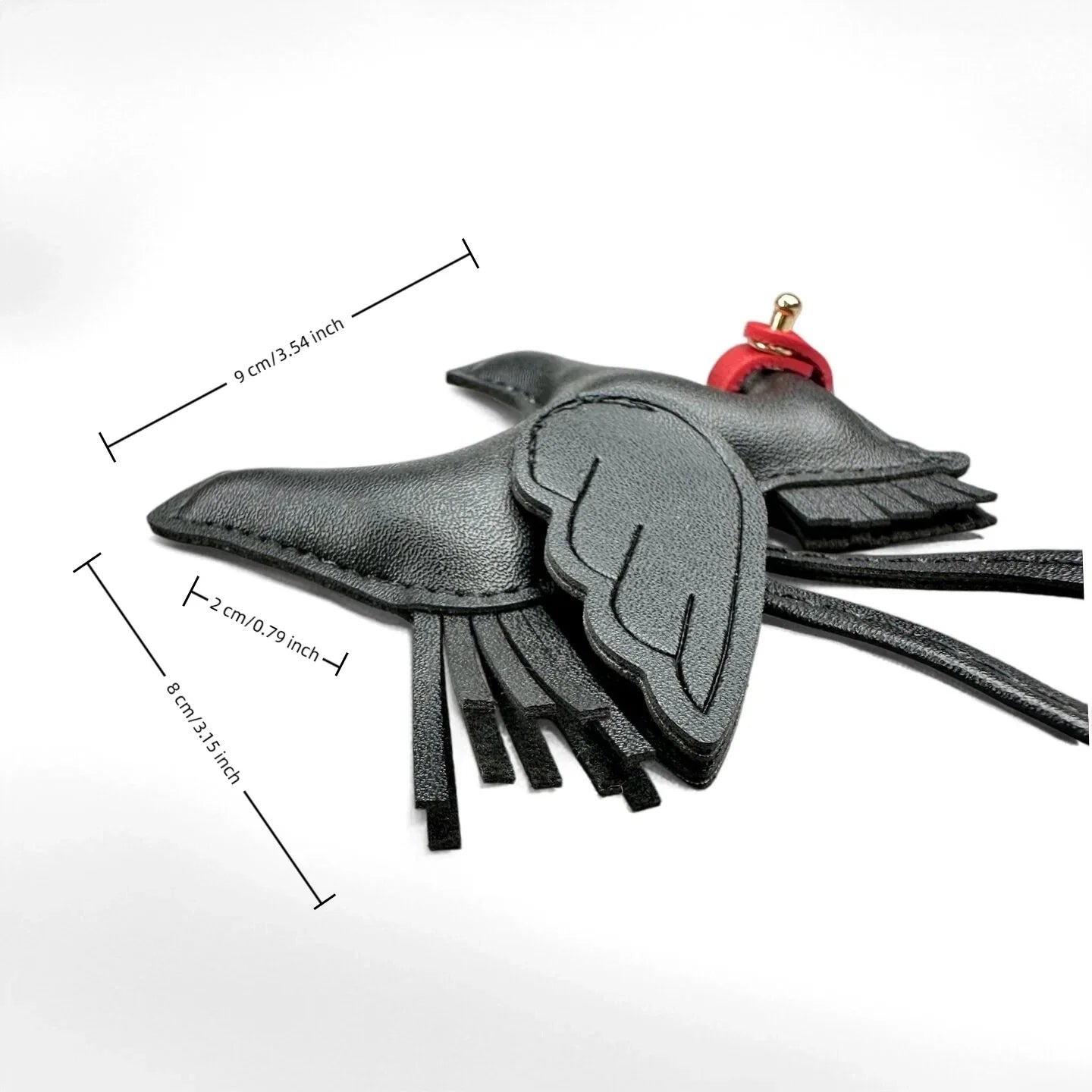 Winged Pony Keychain - Premium PU Leather Bag Charm with Detachable Strap