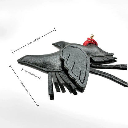 Winged Pony Keychain - Premium PU Leather Bag Charm with Detachable Strap