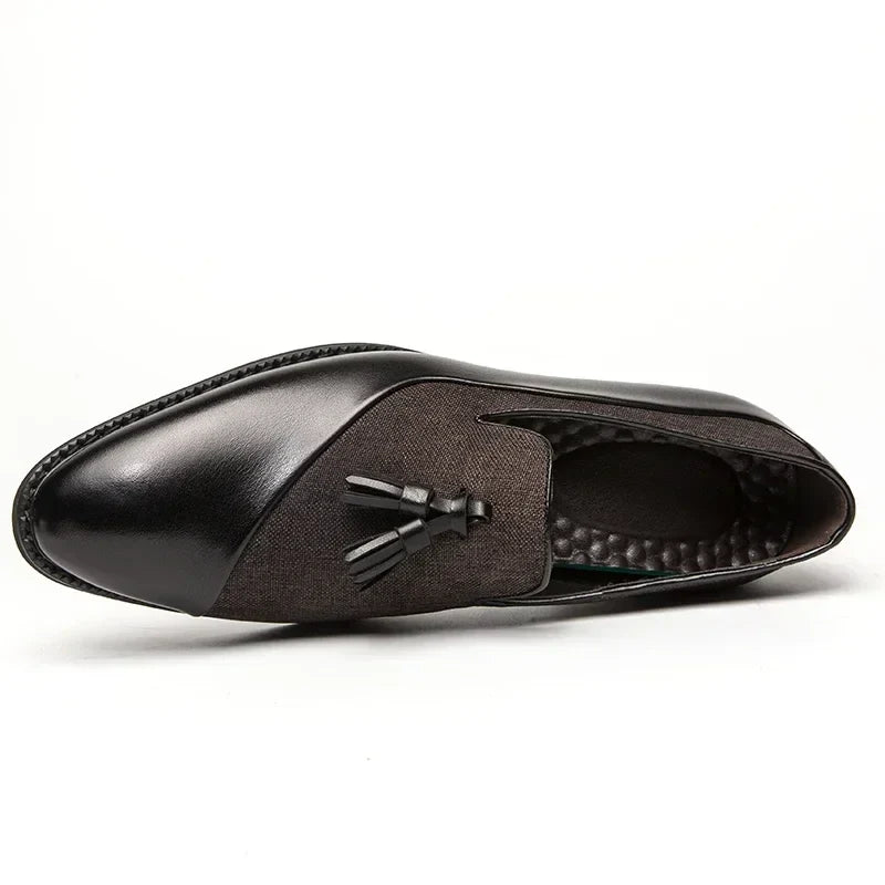 Men’s Business Dress Loafers – Elegant Slip-On Formal Casual Shoes, Tassel Leather Wedding & Party Evening Footwear Fashion