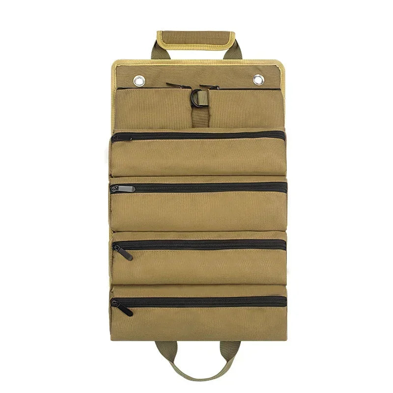 Multi-Purpose Professional Tool Bag – High-Quality Multi-Pocket Roll-Up Hardware Tools Organizer, Portable Small Tool Pouch