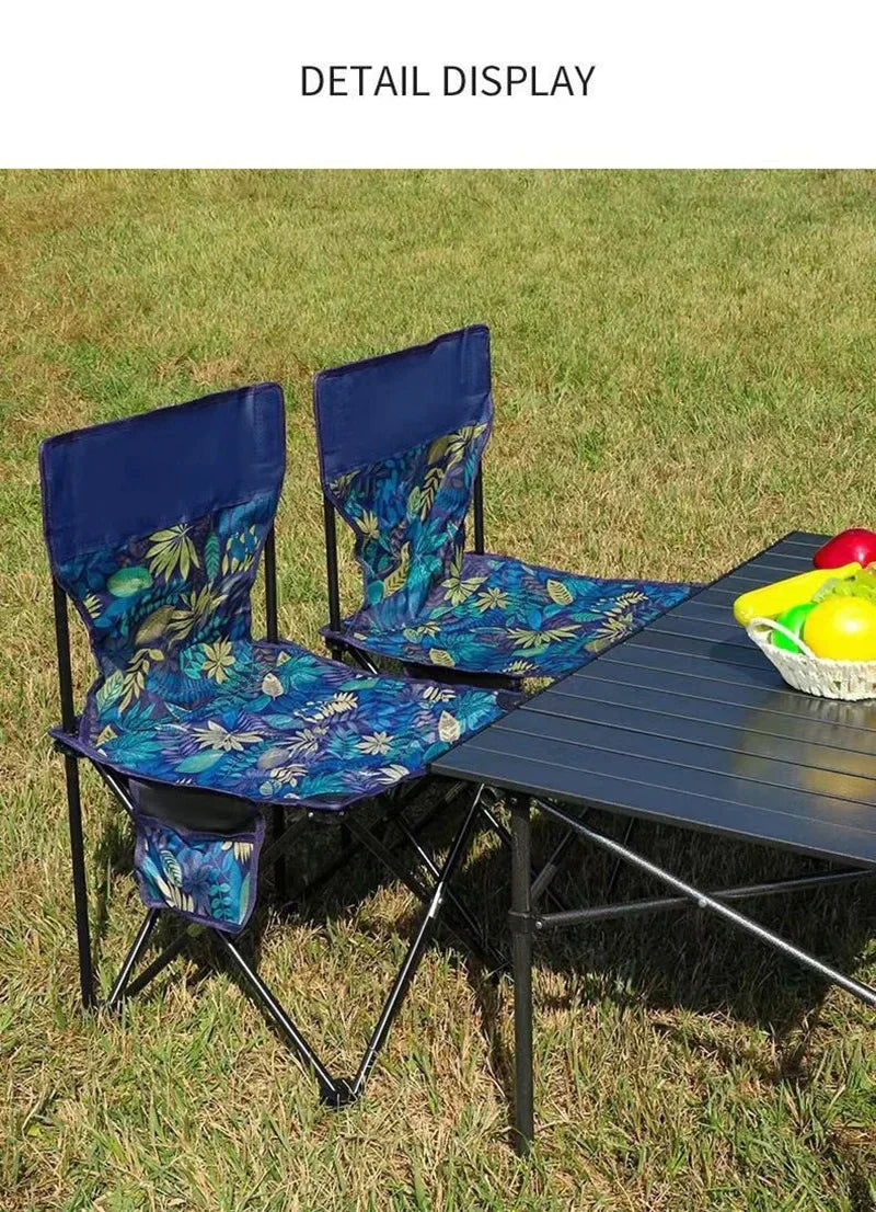 Outdoor Folding Chairs – Metal Camping & Fishing Chairs, Portable Hiking, Picnic, Beach, and Moon Sketching Stools for Tourists