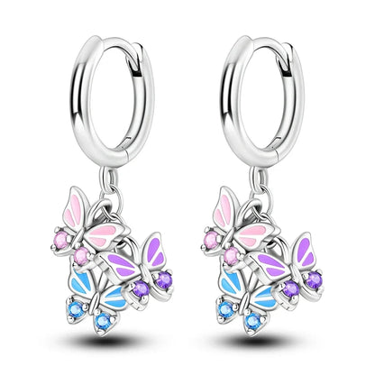 2024 New 925 Sterling Silver Rectangular Hoop Earrings with Zircon - Golden Luxury Wedding Gift for Women