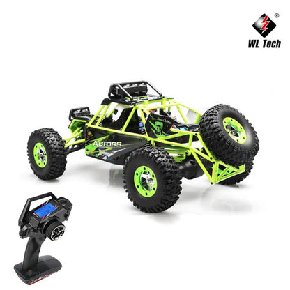 WLtoys 12428 1:12 RC Racing Car — 4WD High-Speed Off-Road Remote Control Buggy with LED Light, Alloy Climbing Truck, Boys & Kids Gift