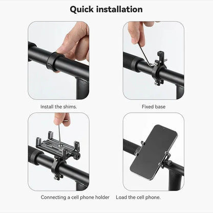 Aluminum Bicycle Phone Holder — Adjustable, Nonslip MTB Bike Mount Stand for Secure Phone Attachment