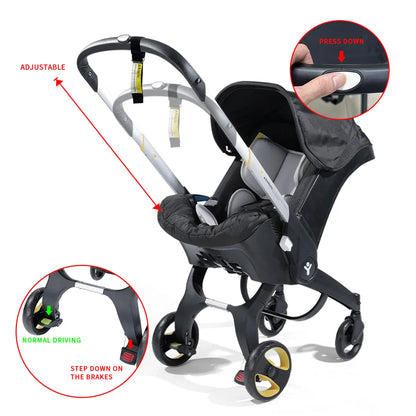 Portable Foldable Baby Stroller — Bidirectional Wagon for Easy Travel