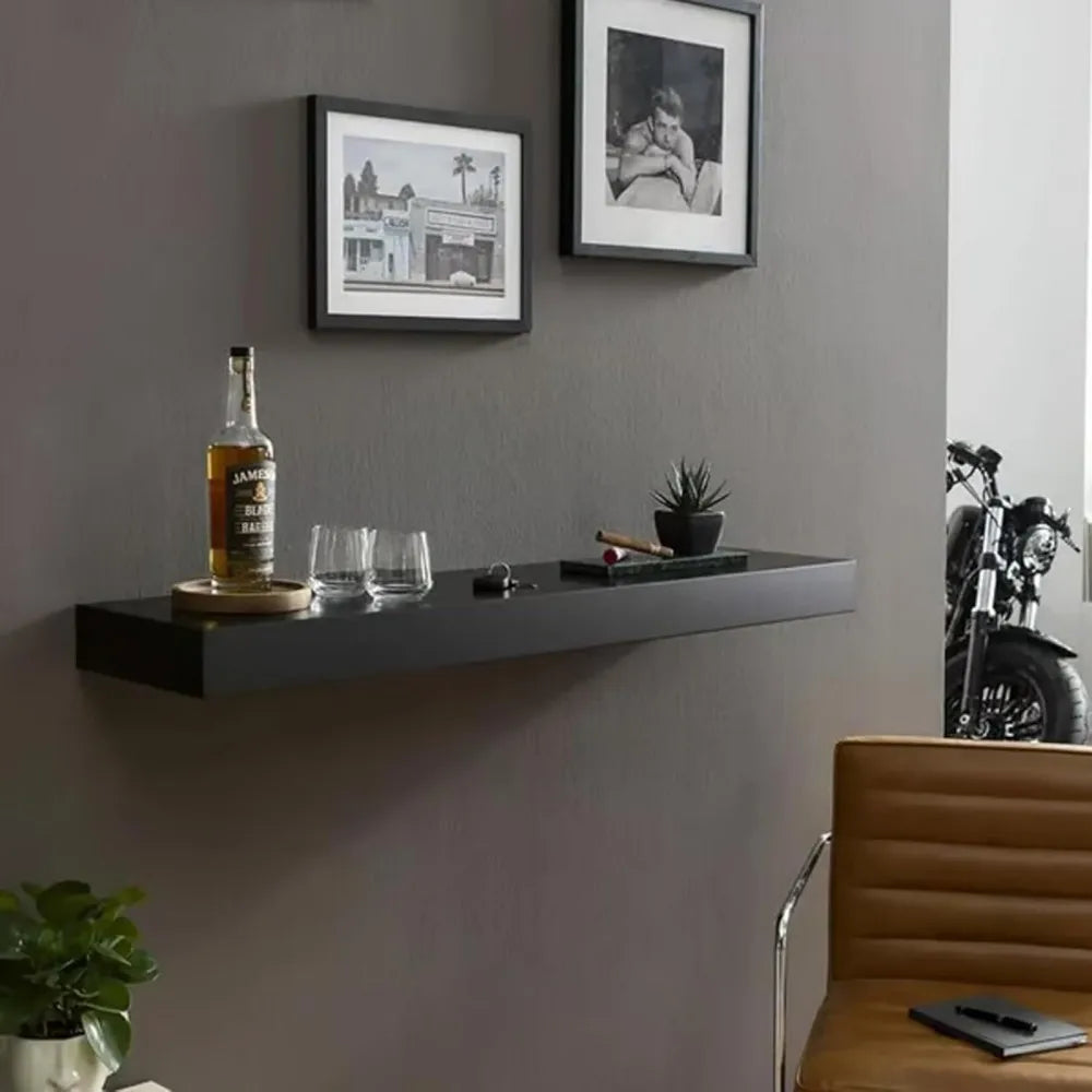 # Floating Wall Shelf with Hidden Storage - Lockable Secret Compartment for Valuables & Home Organization
