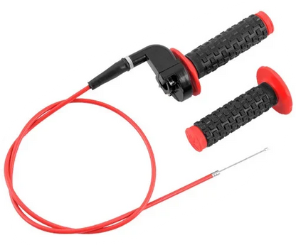 22mm Quick Twist Throttle Grip Set with Cable — Motorcycle Dirt Bike Handlebar Grips for Honda, Kawasaki, Suzuki, KTM