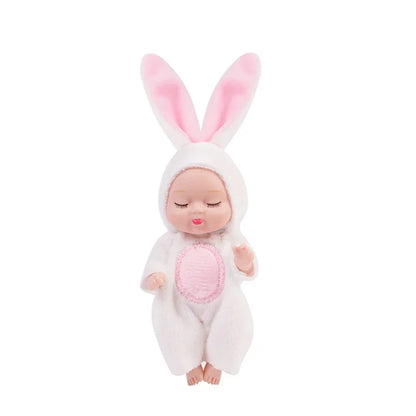6-Piece Reborn Doll Kit – Mini Princess Sleeping Baby Dolls with Clothes & Accessories, Birthday Gift for Kids