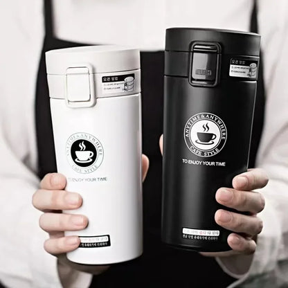 0.5L Thermal Mug - Double Wall 304 Stainless Steel Coffee Cup - Vacuum Flask Thermos Water Bottle - Leak-Proof Tea and Coffee Mug