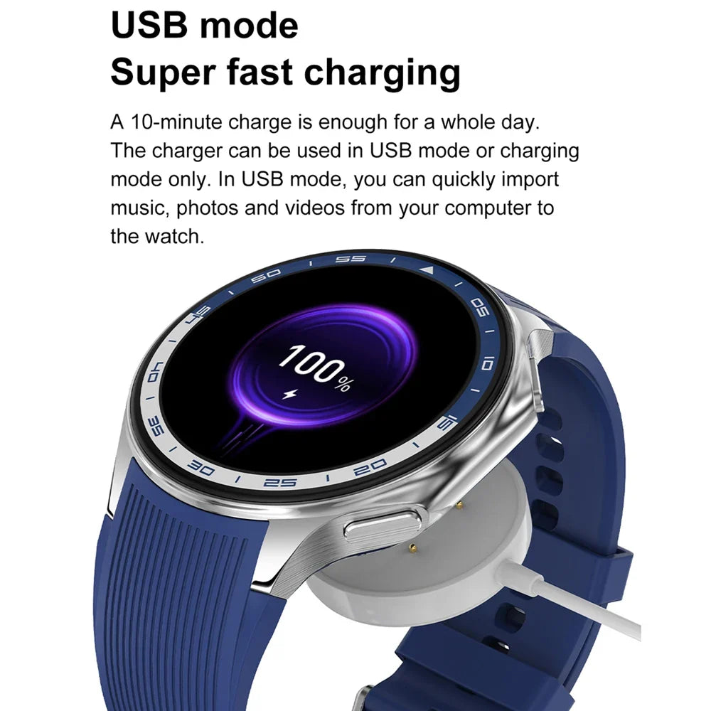 2024 OPPO Watch X Smartwatch — AMOLED 32GB, Waterproof, Bluetooth Call, TWS Music, 3D UI, Video Playback for Men