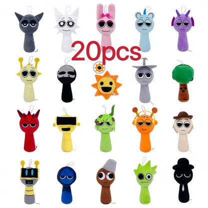 Sprunki Plush Toys – Cute Horror Game Cartoon Soft Stuffed Pillow for Kids, Birthday & Christmas Gift