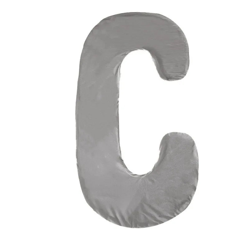 C-Shape Pregnancy Nursing Pillow Cover – Replacement Body Pillow Case for Maternity Sleep & Leg Support