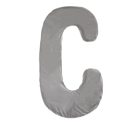 C-Shape Pregnancy Nursing Pillow Cover – Replacement Body Pillow Case for Maternity Sleep & Leg Support