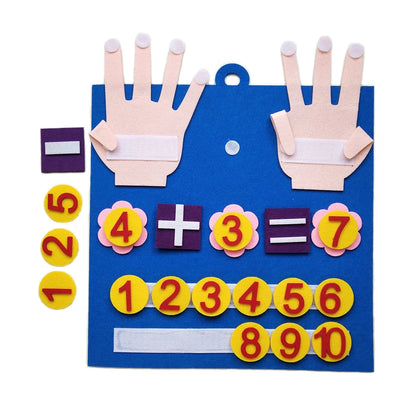 Montessori Felt Number Learning Toy - Toddler Counting, Math & Early Education Game for Kids