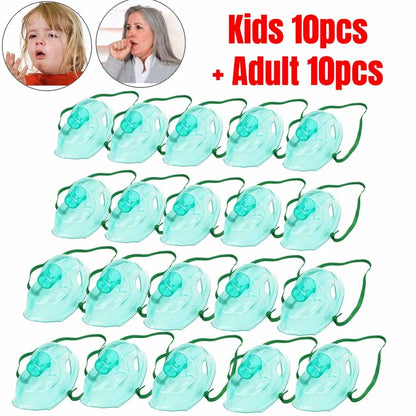 20pcs Nebulizer Inhaler Masks — Adult & Child Atomization Inhale Mask for Medication and Drug Inhalation Healthcare Nebulizador