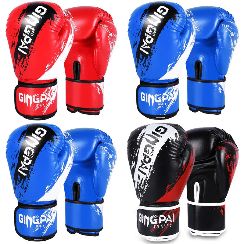 Adult Boxing Gloves - Comfortable Adjustable Punching & Sparring Mitts for Men - Black, Red, Blue Hand Protector