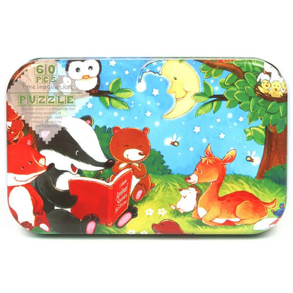 60PCS Wooden Puzzle Toys – Cartoon Vehicle & Animal Jigsaw for Kids’ Learning & Educational Play