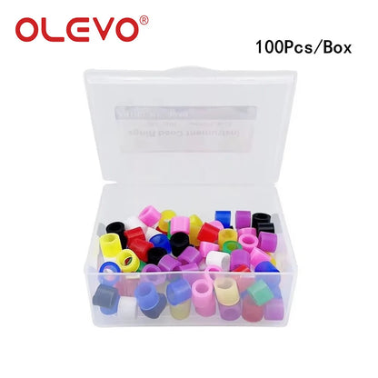 100pcs Dental Silicone Color Code Rings - Autoclavable Instrument Marking Bands for Dentist Surgical Tools Identification