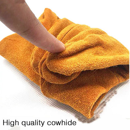 Men's Work Gloves – Soft Cowhide Driver, Hunting, Driving, Farm, Garden & Welding Safety Mechanic Gloves