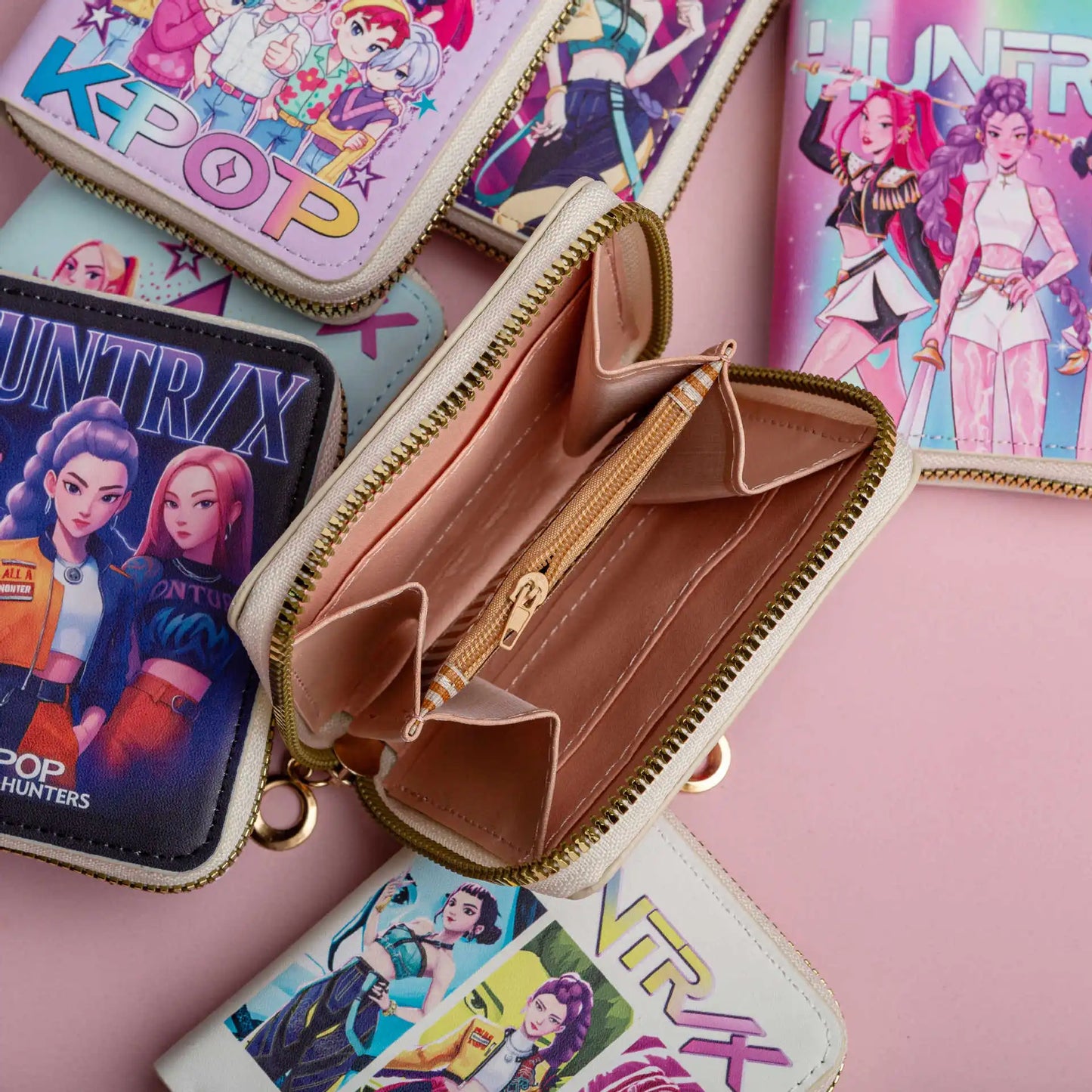 KPop Demon Hunters PU Women’s Wallet — Cartoon Coin & Card Holder, Portable Cute Rumi, Mira, Zoey Fan Gift Toy for Christmas