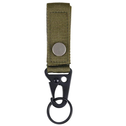 Tactical Molle Keychain with Metal Hook – Nylon Backpack Key Holder