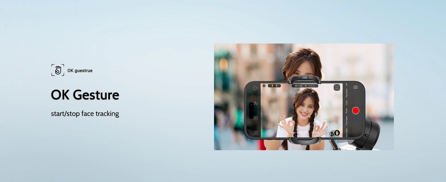 AOCHUAN Smart XPro 3-Axis Gimbal Stabilizer – Smartphone Video Stabilizer for iPhone & Android with Fill Light Effect