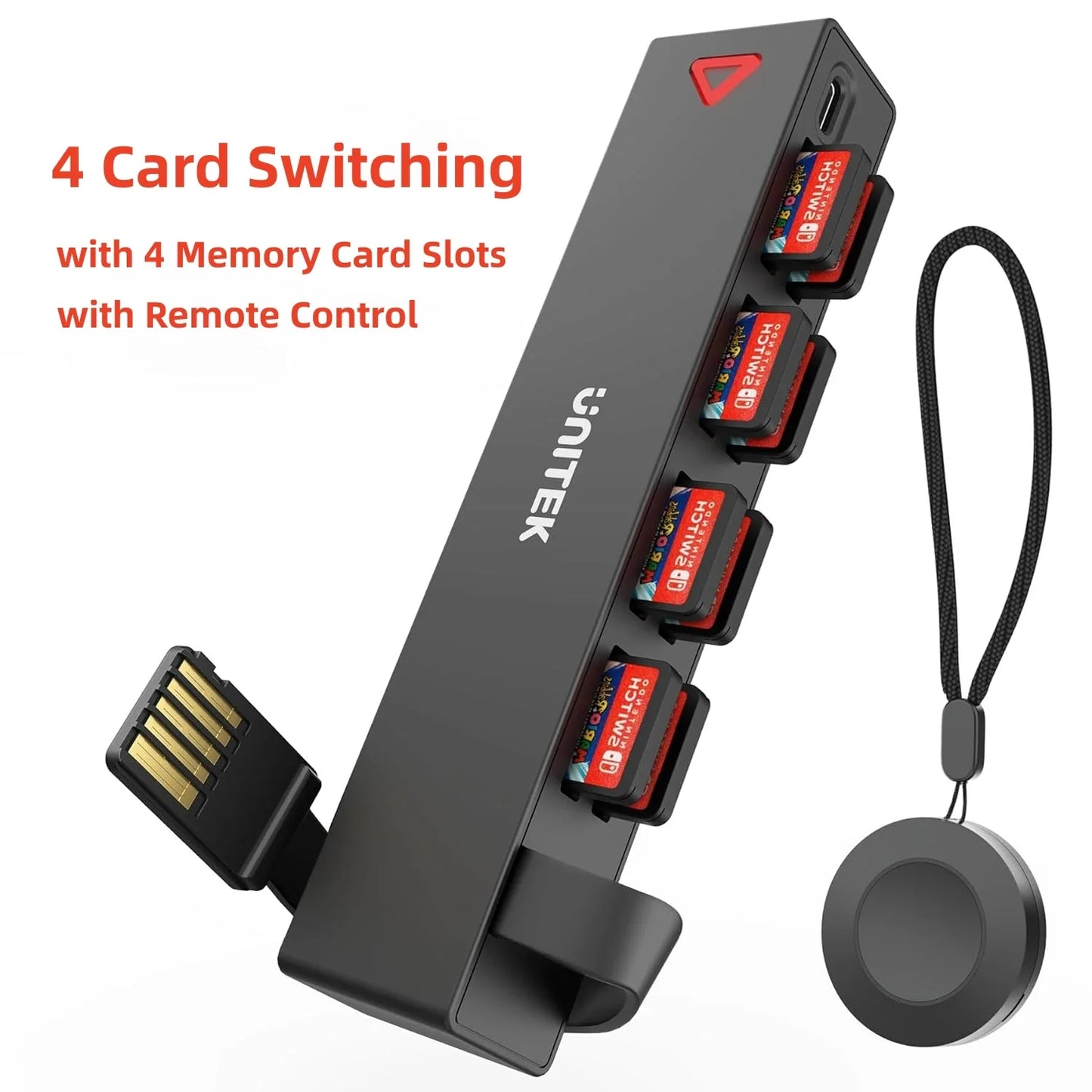 Nintendo Switch OLED Game Switcher — One-Key Fast Switching Multi-Game Card Reader with 5M Wireless Control Accessory