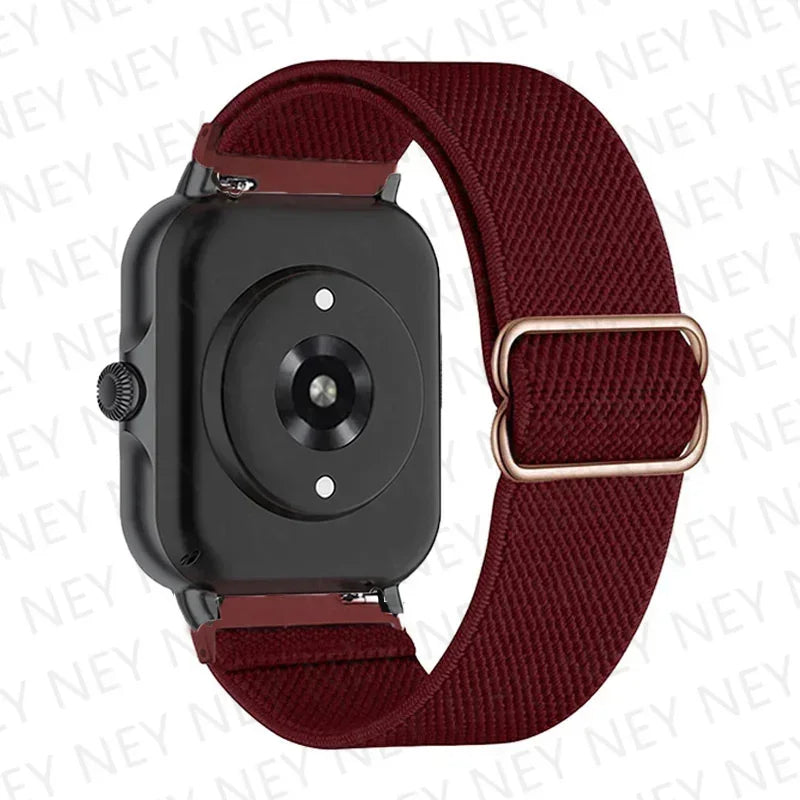 Nylon Elastic Watch Band for Amazfit GTS/GTR 4-3-2, Stratos & Bip Series – Bohemian Shiny Adjustable 20mm/22mm Strap