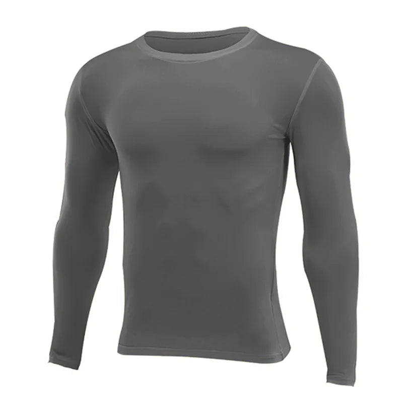Unisex Compression Long Sleeve Base T-Shirt – Sports Fitness Top for Men, Women & Kids (Running, Gym, Basketball, Football)