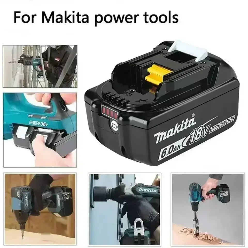 Genuine Makita 6AH BL1860 18V Li-Ion Battery — Replacement for BL1850 & BL1840, Compatible with 18V Screwdrivers, BMS TPCELL