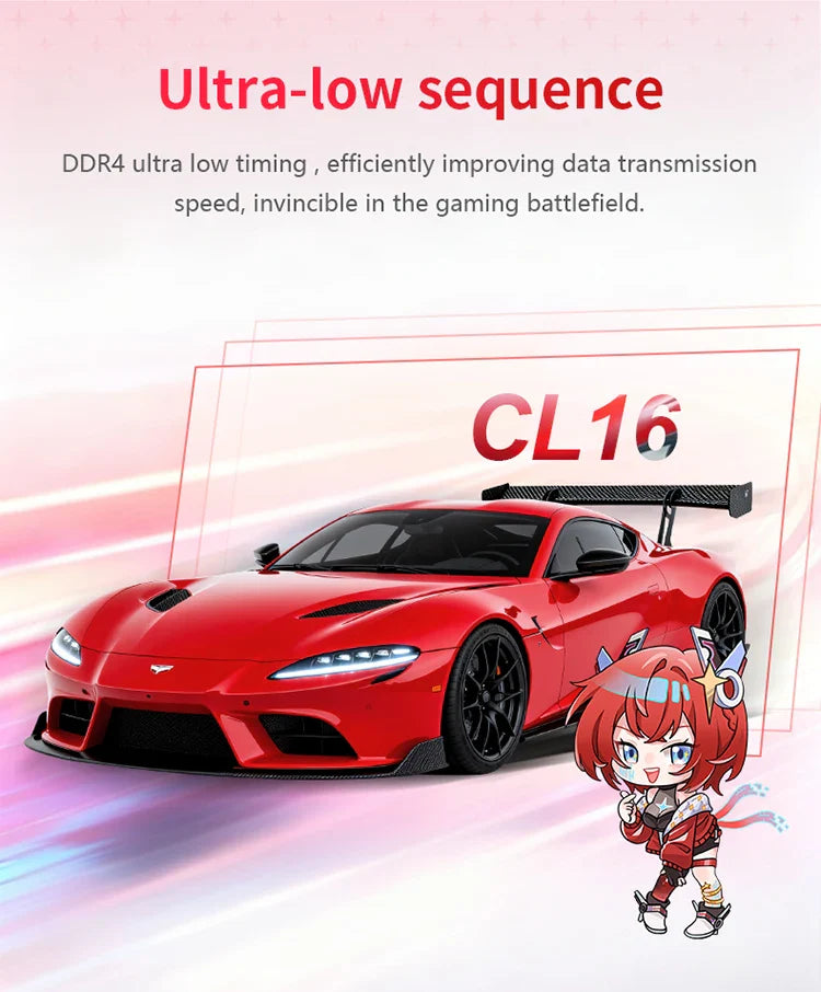 JUHOR DDR4 Gaming RAM – 8GB/16GB 3200MHz-3600MHz Desktop Memory Kit (8GX2/16GX2)