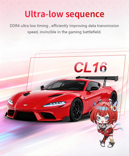 JUHOR DDR4 Gaming RAM – 8GB/16GB 3200MHz-3600MHz Desktop Memory Kit (8GX2/16GX2)