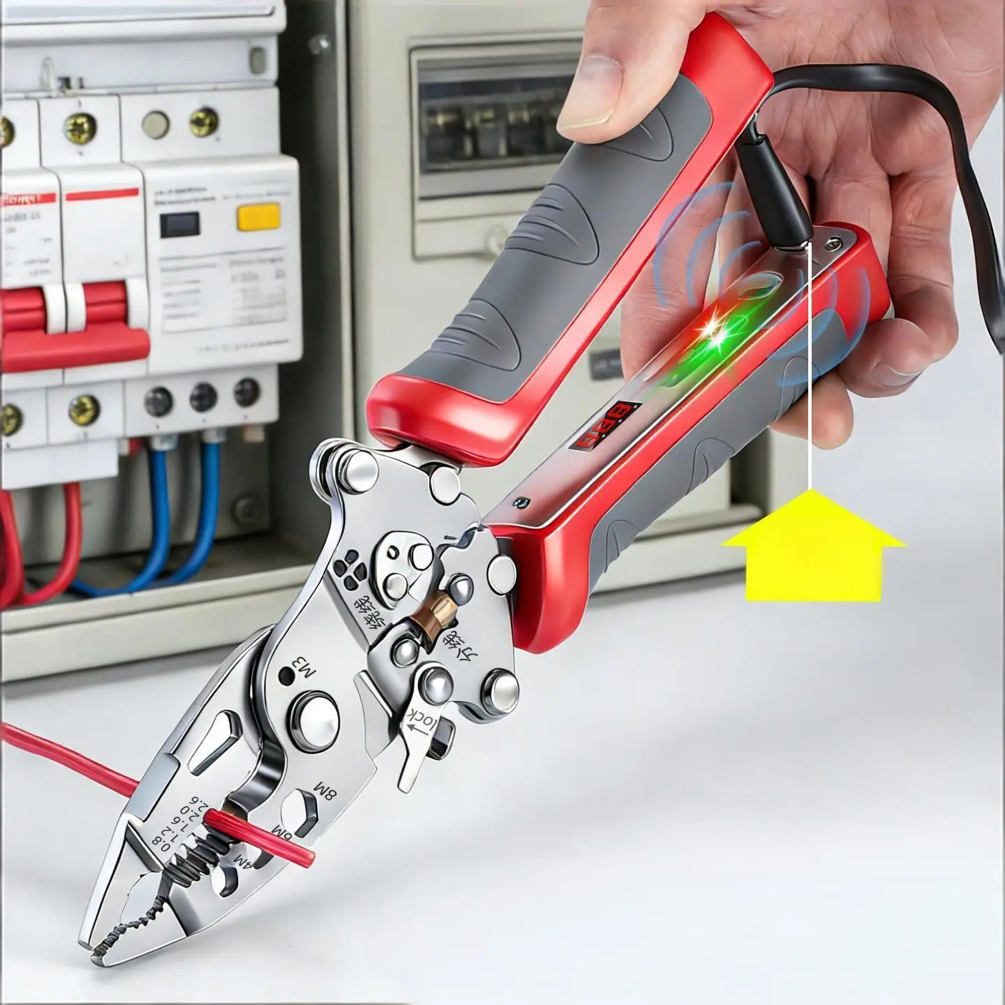 Foldable Multifunction Wire Stripping & Crimping Pliers – Professional Electrician Tool for Cutting, Stripping & Repair Work