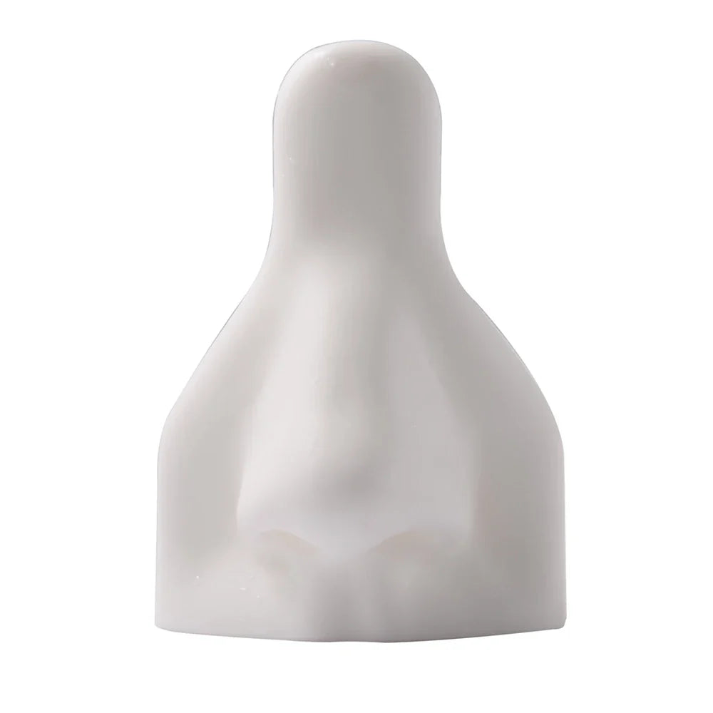 Soft Silicone Ear Nose Mouth Practice Model – Tattoo & Piercing Jewelry Display Stand with Acrylic Earring Holder Kit for Training & Showcase