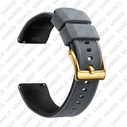 Premium Silicone Watch Band – Quick Release Rubber Strap, 18mm 20mm 22mm Replacement Watchband