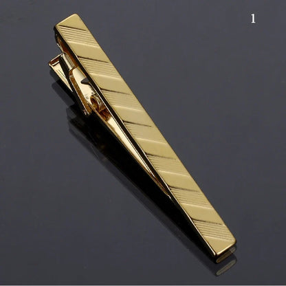 Men’s Fashion Tie Clip Pin - Metal Necktie Bar for Business, Wedding & Party Suit Accessories Gift