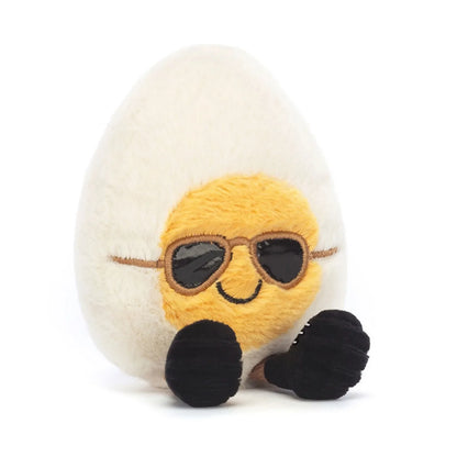 Lovely Soft Boiled Egg Cat Toy – Creative Pet Doll, Happy Smile Plush for Home, Holiday & Kids Gift