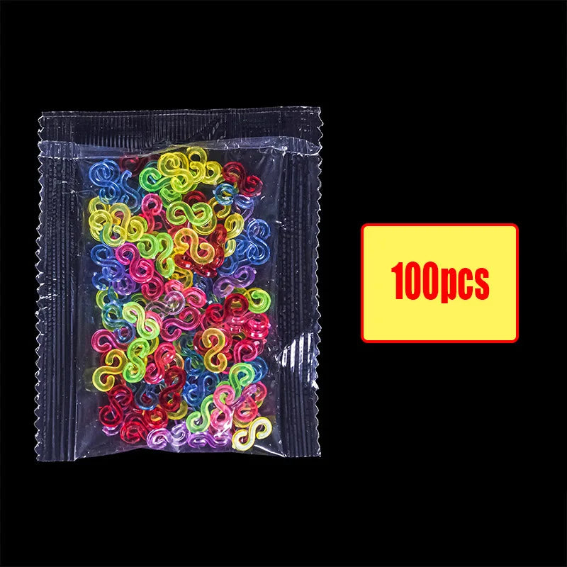 NICE! 600pcs Rainbow Loom Rubber Bands – DIY Bracelet Making Kit for Kids, Hair Ties, Xmas Gift 2021